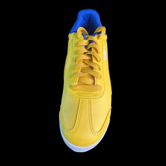 Puma Roma Basic Shoes Mens Size 10.5 Yellow Green Blue Classic Sneakers